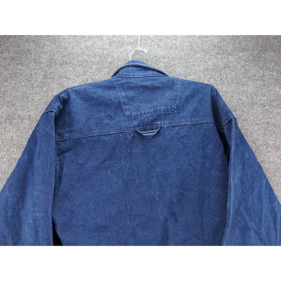 Mens Hedz-Up Extreme Denim Jean Jacket Size L Blue Embroidered - Picture 7 of 12